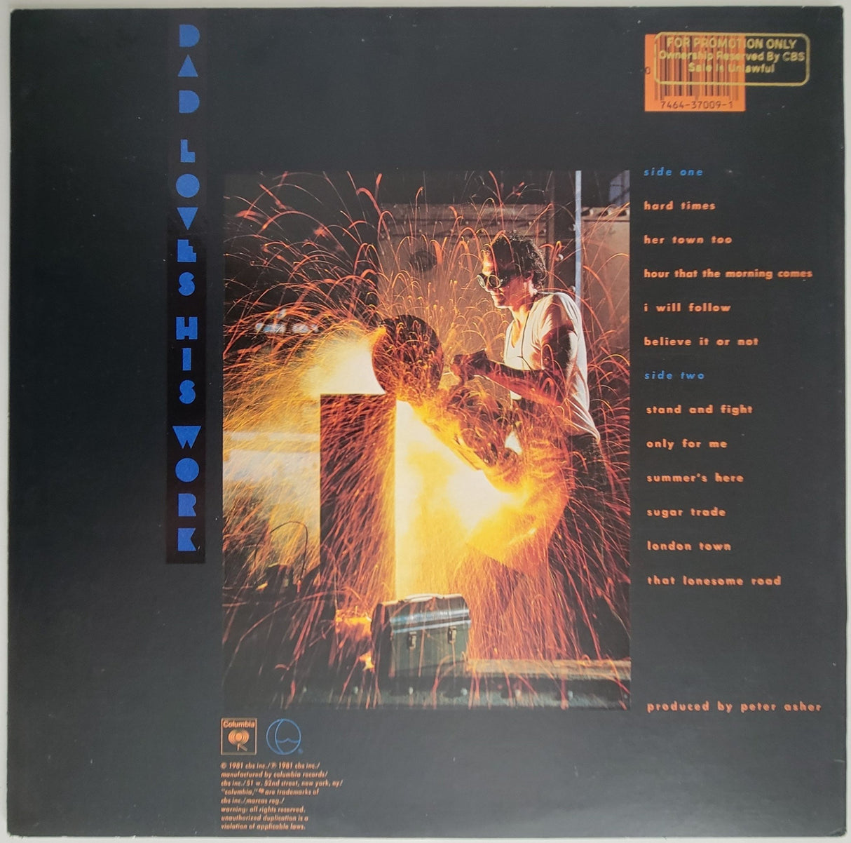 James Taylor signed autographed Dad Loves His Work album COA exact proof STAR