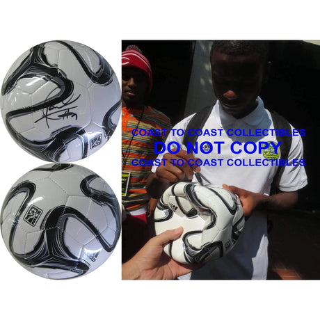 Maurice Edu, Philadelphia Union, Stoke City, Signed, Autographed, MLS Soccer Ball, a Coa with the Proof Photo of Maurice Signing the Ball Will Be Included..