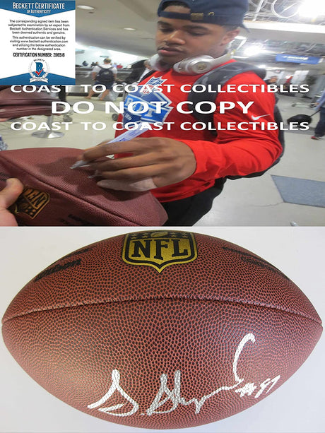 Sterling Shepard New York Giants signed NFL Duke football proof Beckett COA
