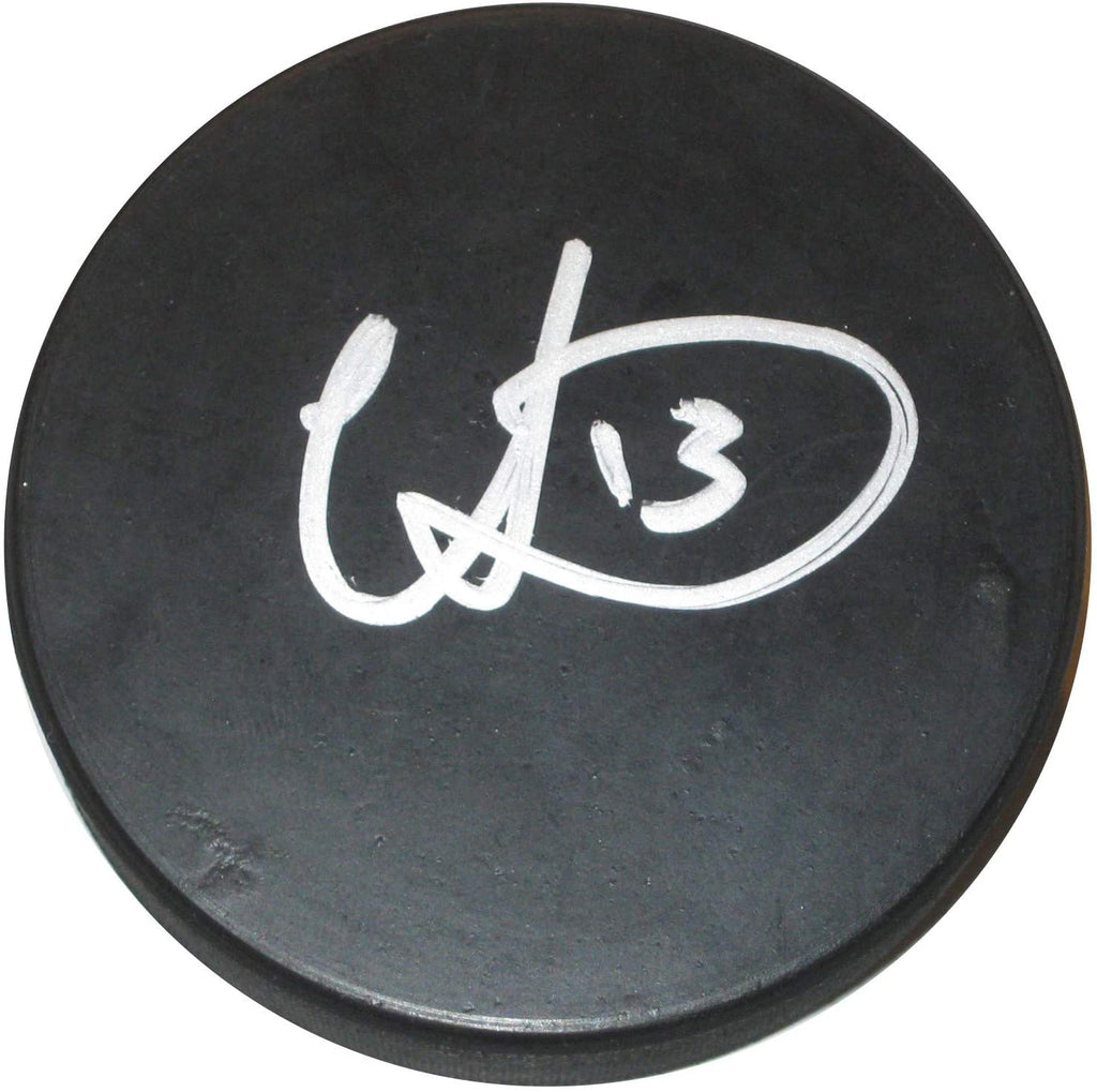 Cam Atkinson Flyers Blue Jackets signed Hockey puck proof Beckett COA autographed