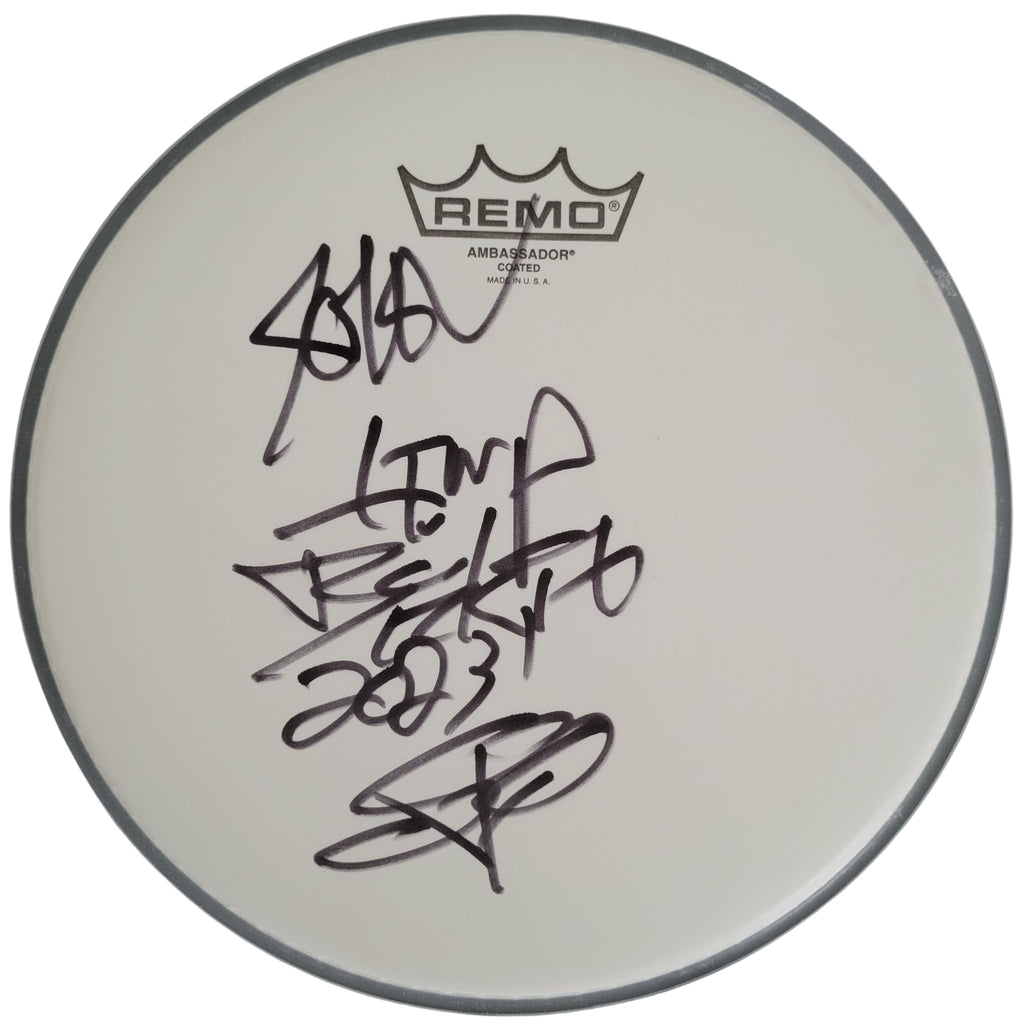 John Otto Limp Bizkit Drummer Signed Drumhead COA exact Proof Autographed