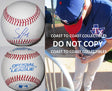 Sam Huff Texas Rangers signed autographed baseball exact proof COA
