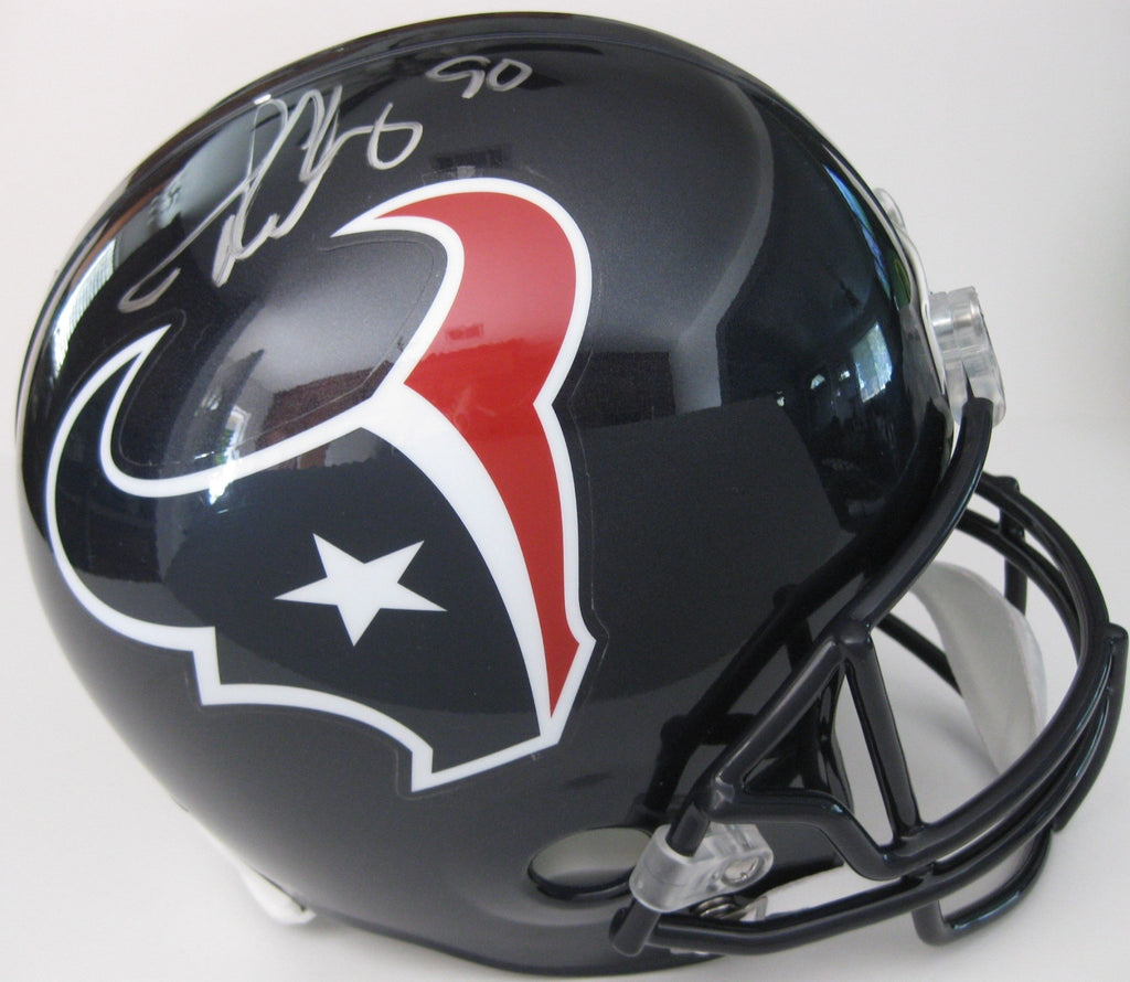 Jadeveon Clowney Houston Texans signed autographed full size Helmet, COA with the Proof Photo of Jadeveon Signing Will Be Included
