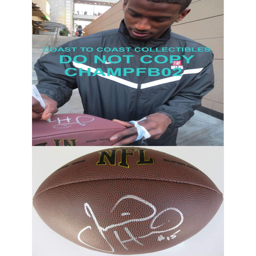 Justin Hunter, Pittsburgh Steelers, Tennessee Titans, Tennessee Vols, Signed, Autographed, NFL Football, A COA with the Proof Photo of Justin Signing Will Be Included