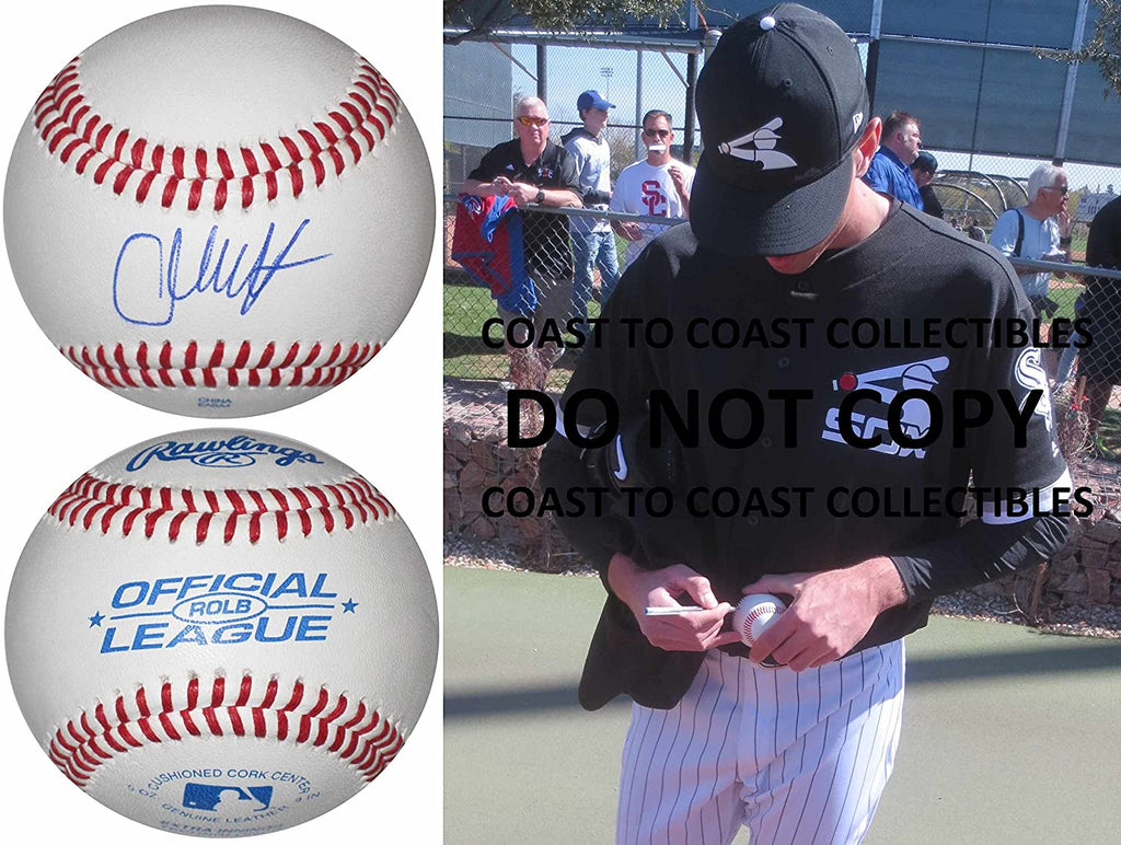 Framed Autographed/Signed Ozzie Guillen 33x42 Chicago Retro White Baseball  Jersey JSA COA