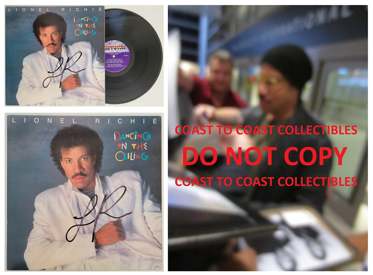 Lionel Richi signed Dancing on the Ceiling album auto vinyl record COA proof STAR