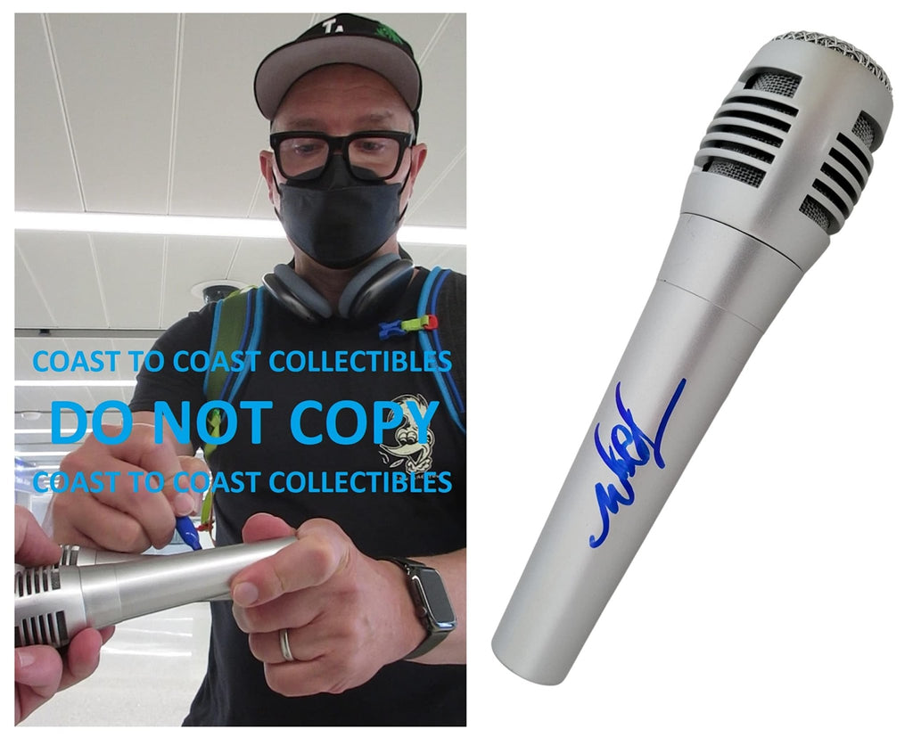 Mark Hoppus Blink 182 signed microphone autographed mic COA exact proof STAR