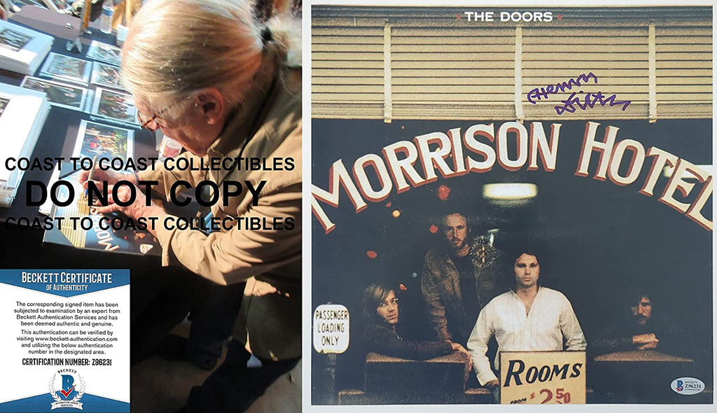 Henry Diltz signed 12x12 The Doors Morrison Hotel photo Proof Beckett COA STAR autographed