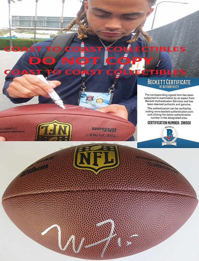 Will Fuller Dolphins Texans Notre Dame signed NFL Duke football proof Beckett COA autograph