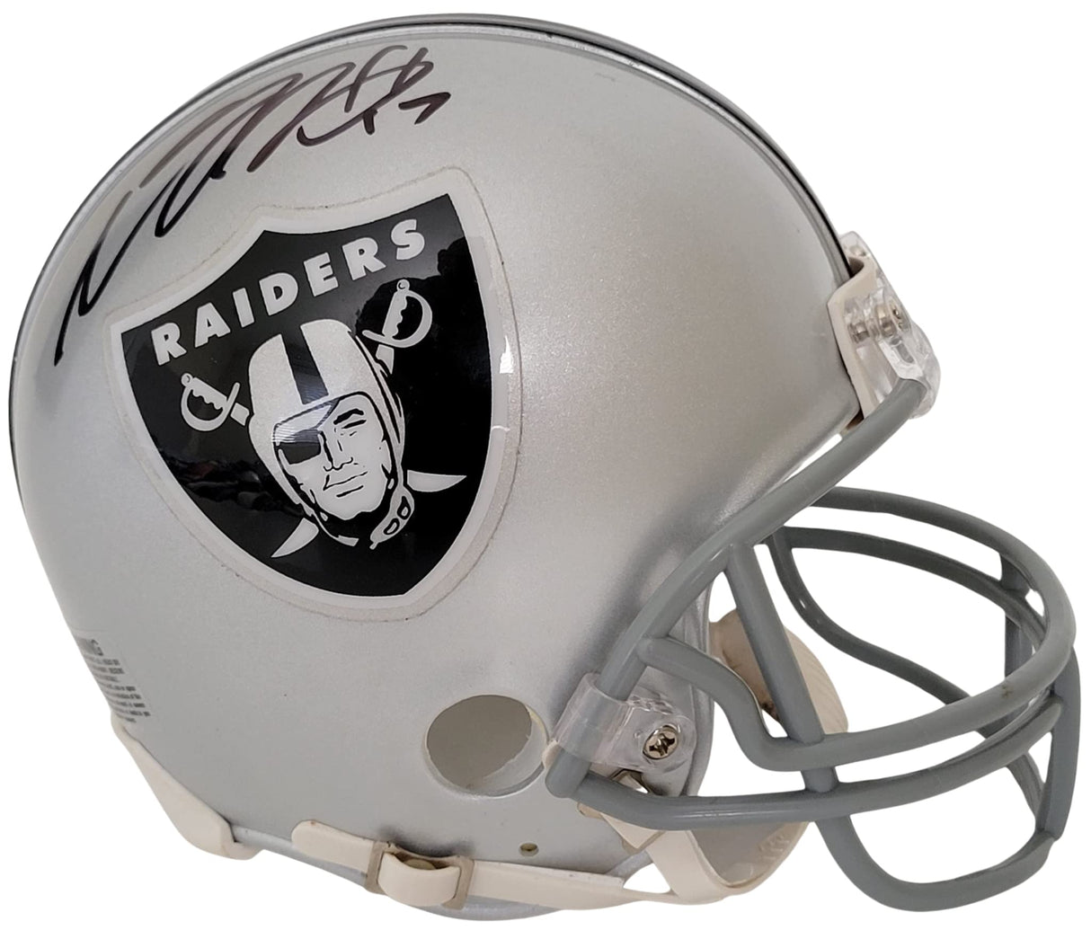 Davante Adams signed Vegas Raiders football mini helmet proof COA autographed