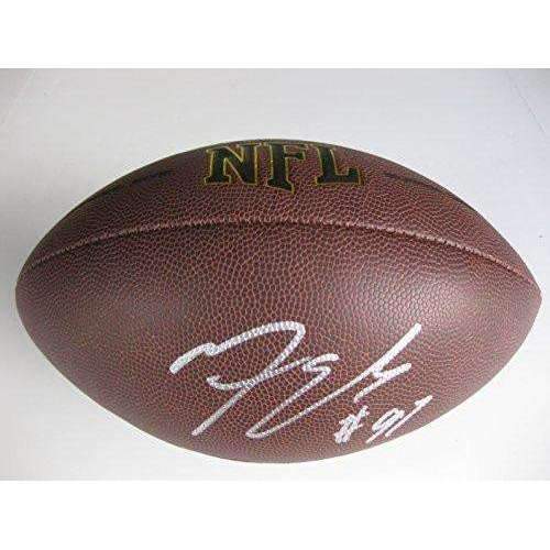 Mario Edwards, Oakland Raiders, Signed, Autographed, NFL Football, a COA with the Proof Photo of Mario Signing the Football Will Be Included