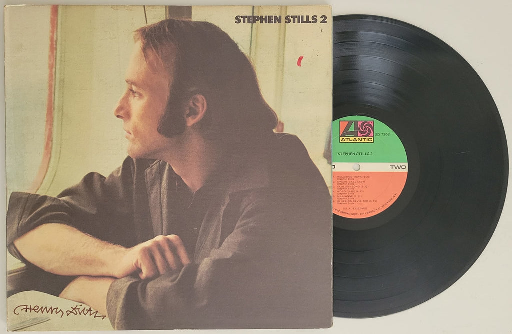 Henry Diltz signed Stephen Stills 2 album vinyl record COA exact proof autographed STAR