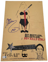 Chuck Palahniuk signed 12x18 Tell All movie poster photo Beckett COA exact proof. STAR