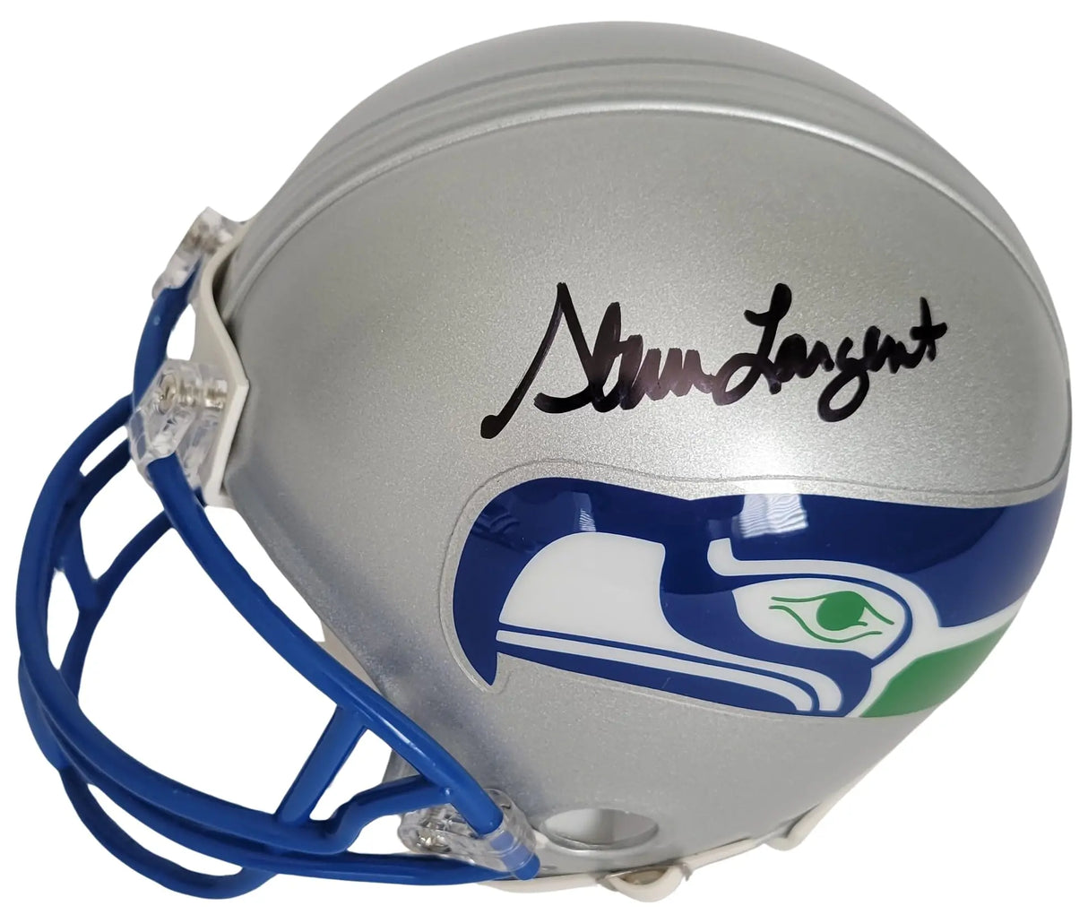 Steve Largent Signed Seattle Seahawks Mini Football Helmet Proof Beckett Autographed