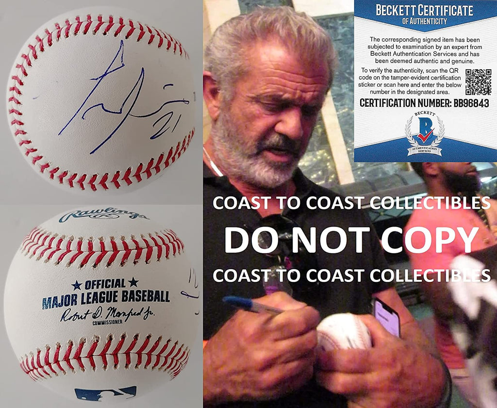 Mel Gibson Lethal Weapon Braveheart actor signed autographed baseball COA proof Beckett Star