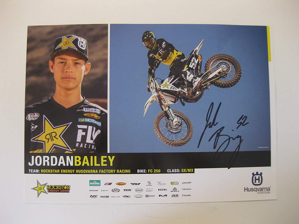 Jordan Bailey, supercross, motocross, signed, autographed, 11x17 poster, COA will be included.