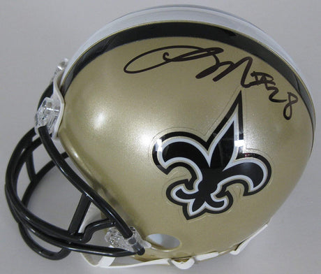 Latavius Murray signed New Orleans Saints mini football helmet proof Beckett COA