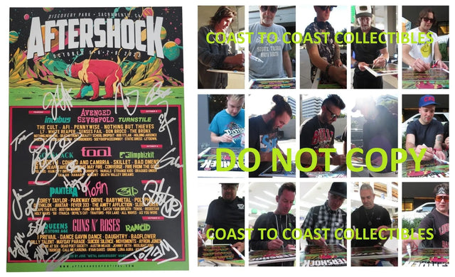 2023 Aftershock Rock Festival Signed 12x18 Event Poster COA Exact Proof Star