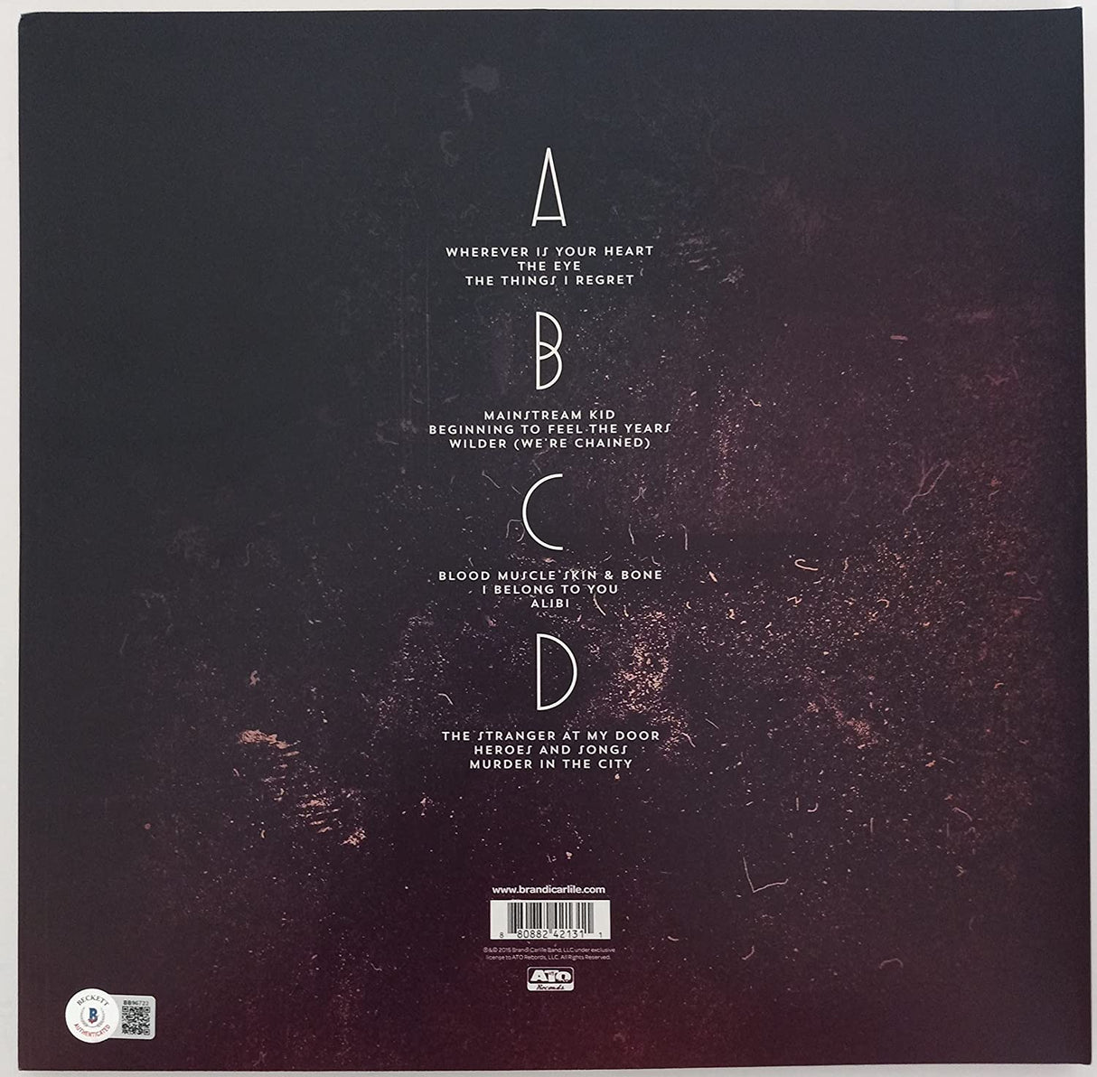 Brandi Carlile signed Firewatcher's Daughter album vinyl exact proof Beckett COA Star