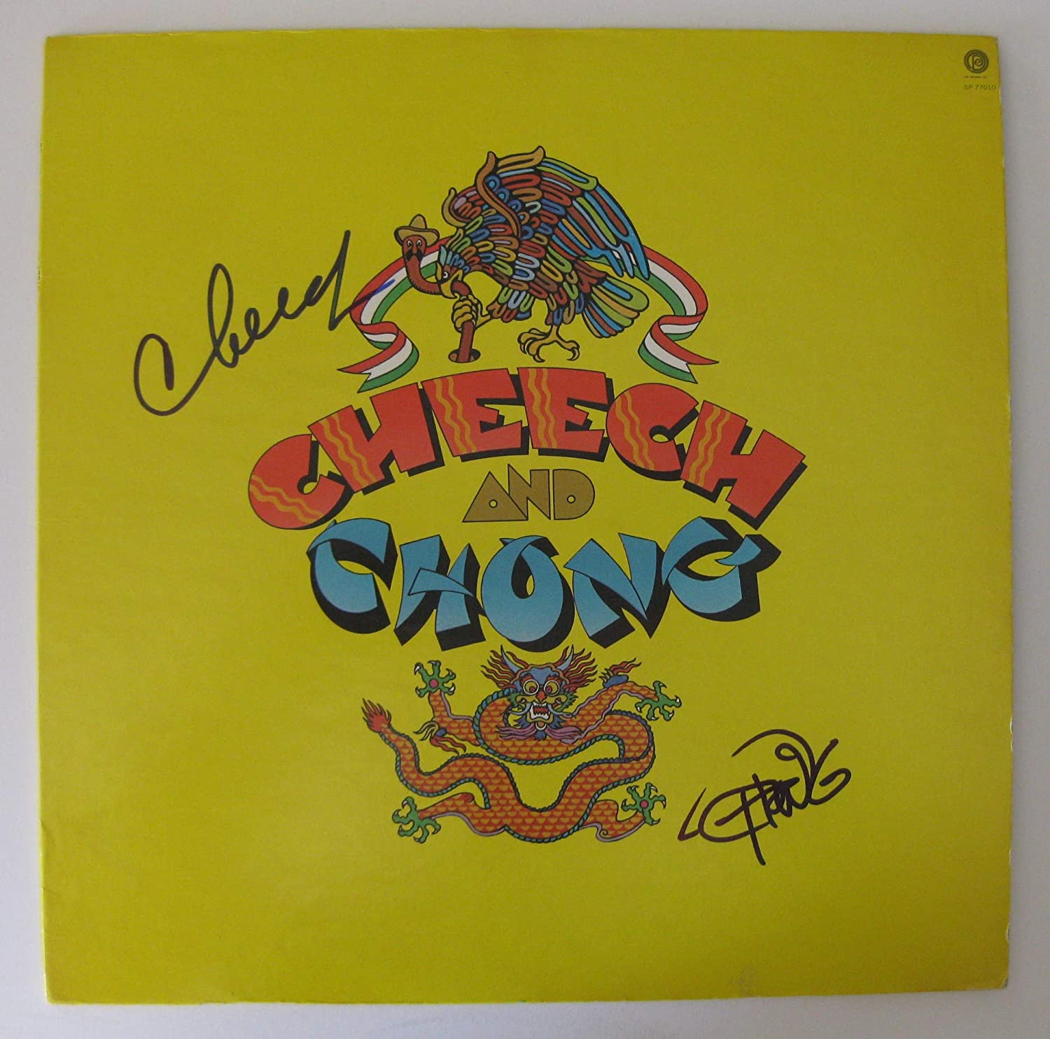 Cheech and Chong signed Wedding vinyl Record album proof Beckett COA autograph STAR