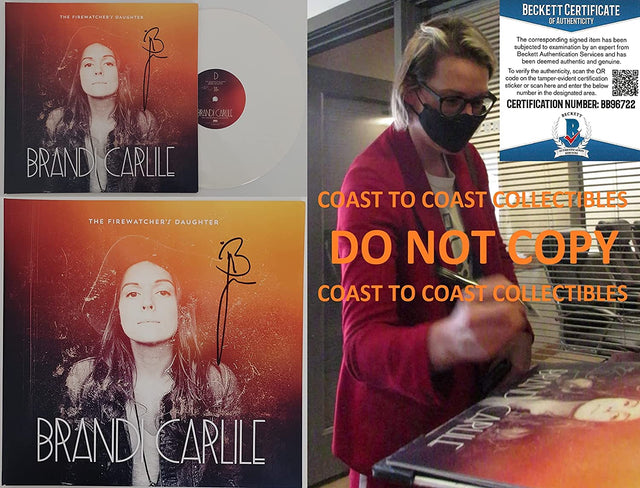 Brandi Carlile signed Firewatcher's Daughter album vinyl exact proof Beckett COA Star