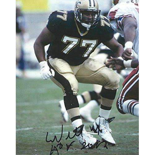 Willie Roaf, New Orleans Saints, Hall of Fame, Signed, Autographed, 8x10 Photo, Coa, Rare Hard Photo to Find