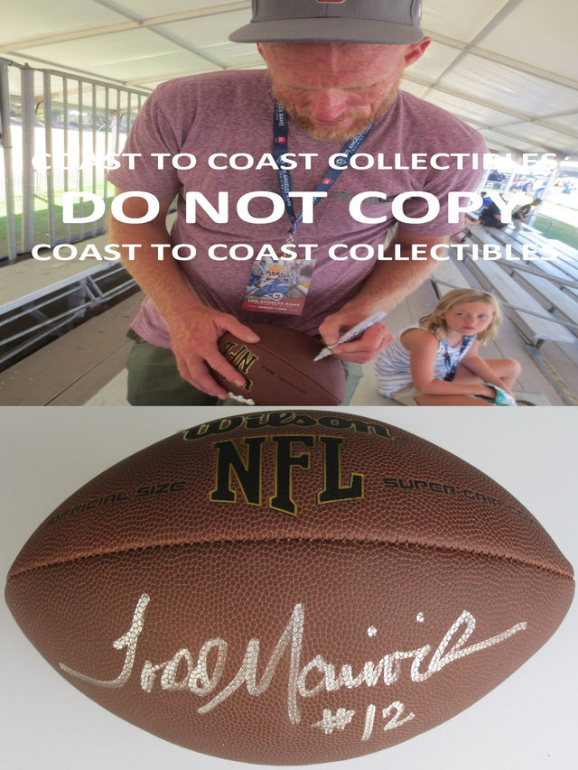 Todd Marinovich USC Trojans, LA Raiders signed autographed Football, COA with Proof Photo