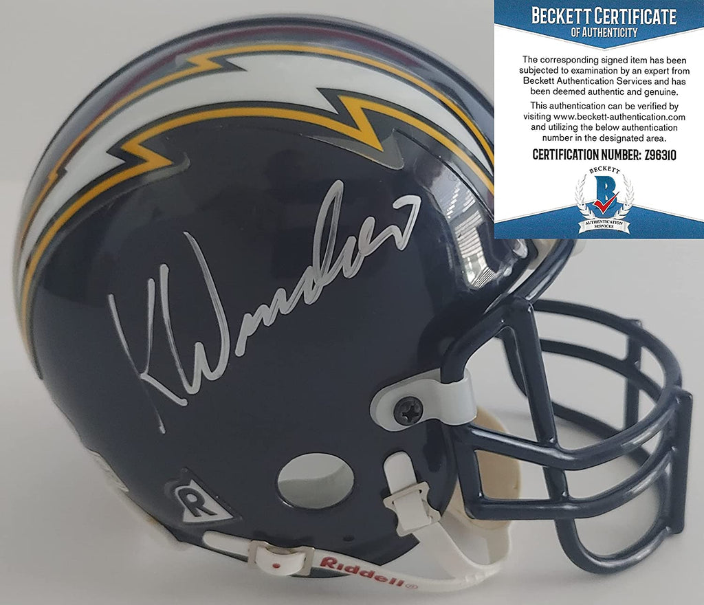 Kellen Winslow signed autographed San Diego Chargers mini football helmet Beckett COA