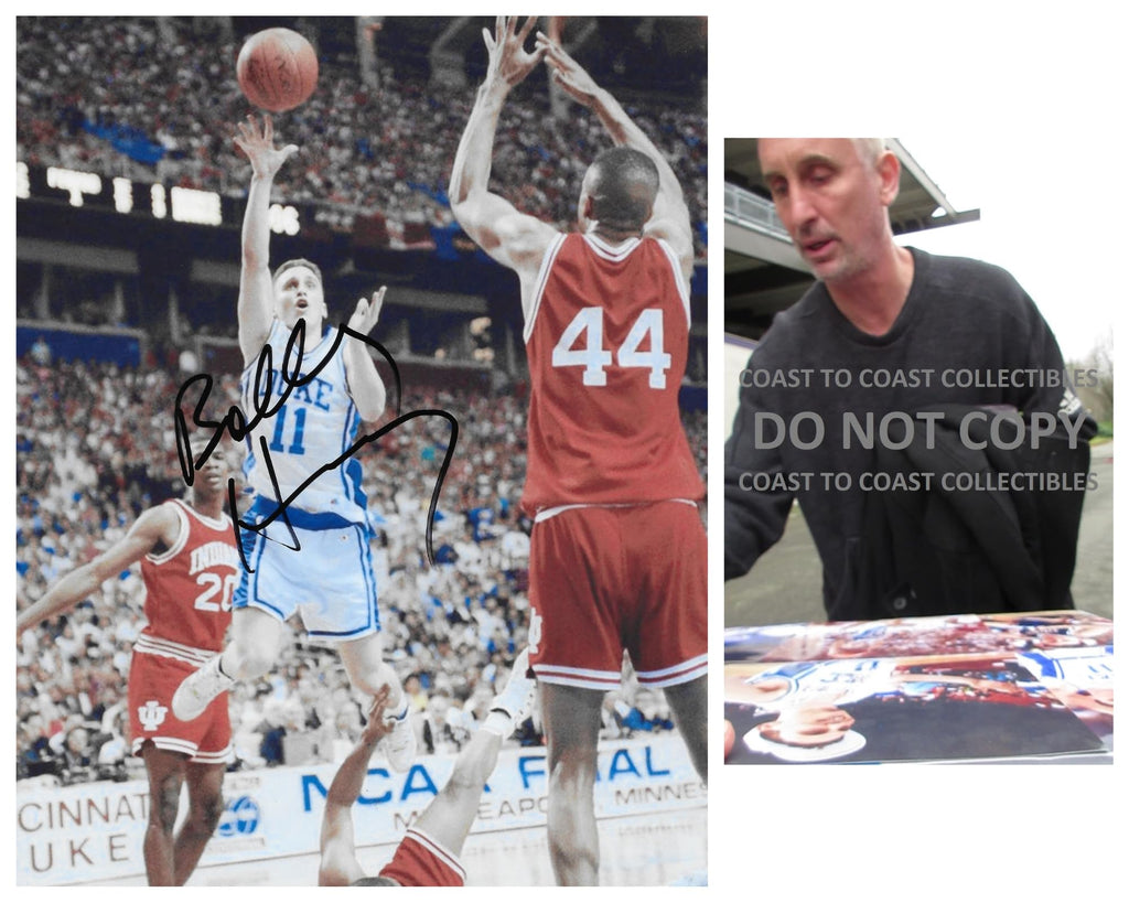 Bobby Hurley signed Duke Blue Devils basketball 8x10 photo proof COA autographed.