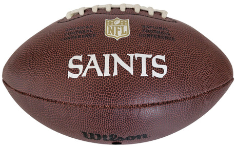 Archie Manning signed New Orleans Saints Logo football proof COA autographed