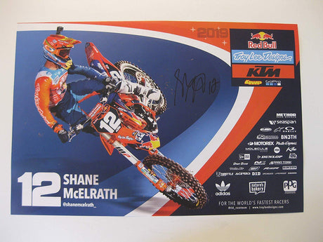 Shane McElrath, supercross, motocross, signed, autographed, 12x18 poster, COA will be included.