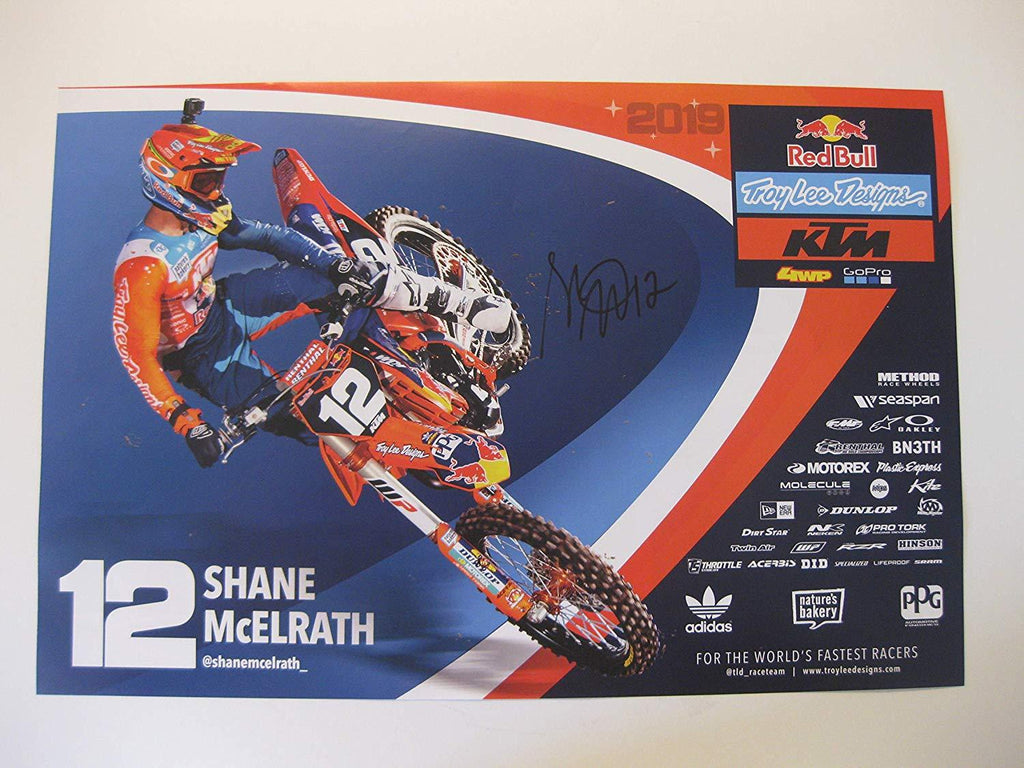 Shane McElrath, supercross, motocross, signed, autographed, 12x18 poster, COA will be included
