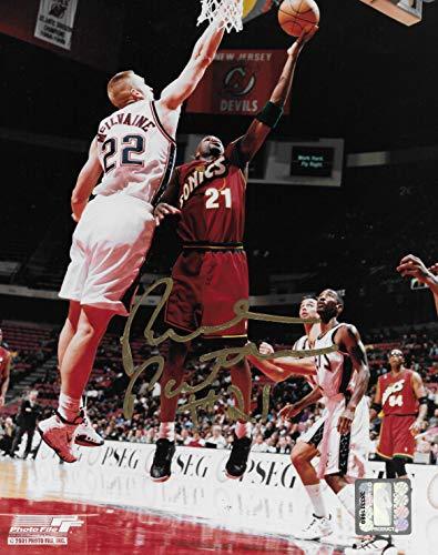 Ruben Patterson Seattle Supersonics signed basketball 8x10 photo COA