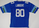 Steve Largent signed Seattle Seahawks football jersey proof Beckett COA autographed