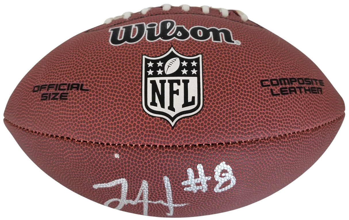 Jaycee Horn Carolina Panthers signed NFL football exact proof COA autographed