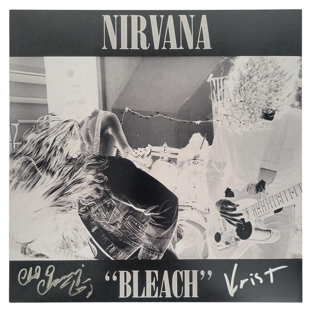 Krist Novoselic signed Nirvana Bleach 12x12 album photo COA proof autographed STAR