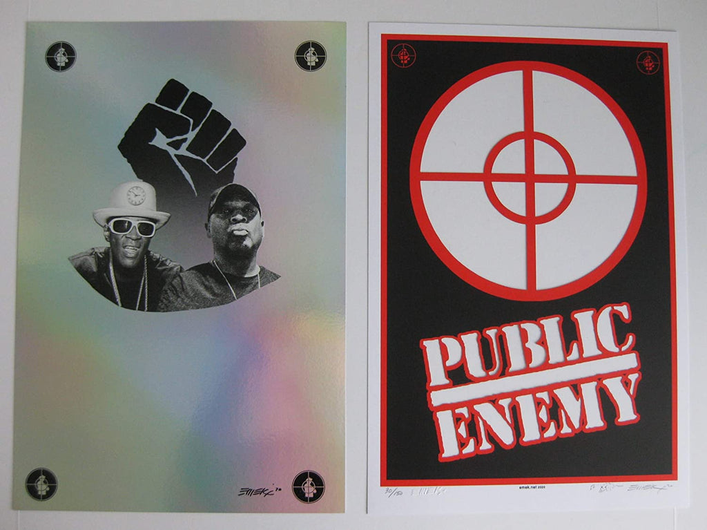 Public Enemy 2020 12x18 Emek poster foil with no date The Terrordome #30 of 150 STAR