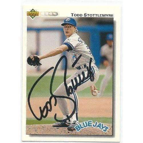 1991, Todd Stottlemyre, Toronto Blue Jays, Signed, Autographed, Upper Deck Baseball Card, Card # 371,
