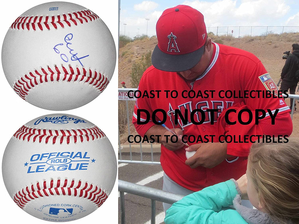 Eduardo Paredes Los Angeles Angels signed autographed baseball COA exact proof