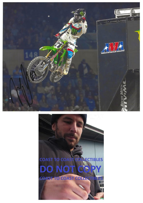Jason Anderson motocross supercross signed 8x10 photo COA proof autographed.
