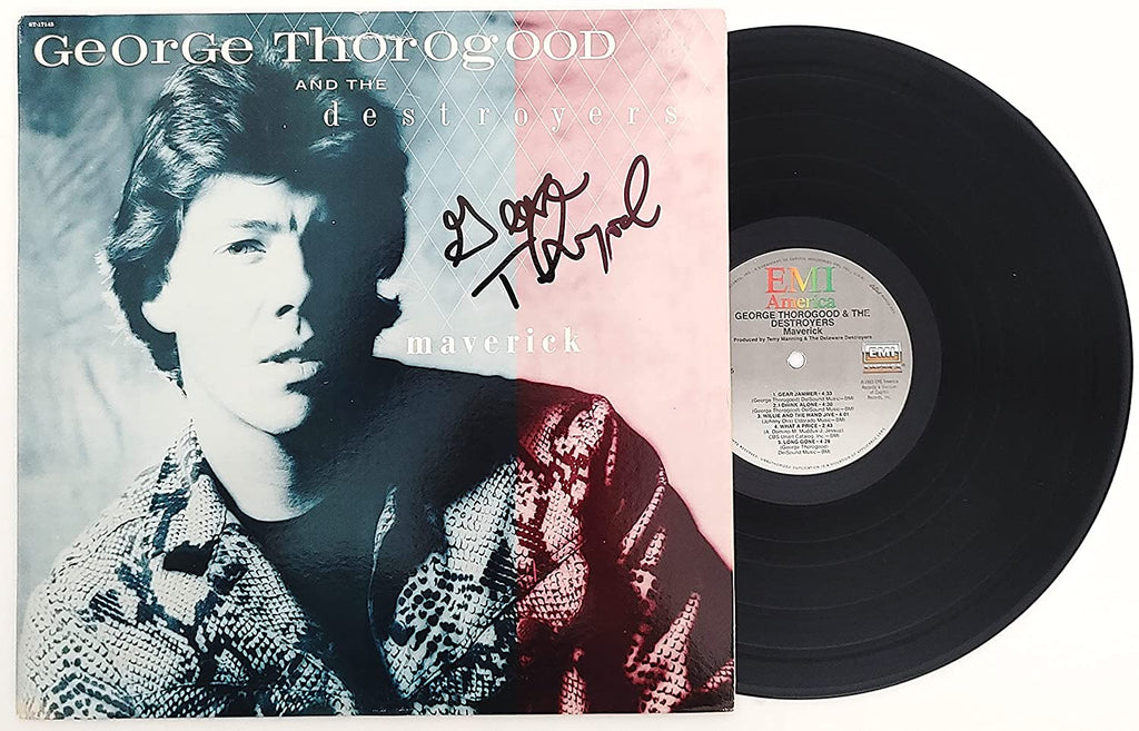 George Thorogood signed autographed Maverick album vinyl record proof Beckett star