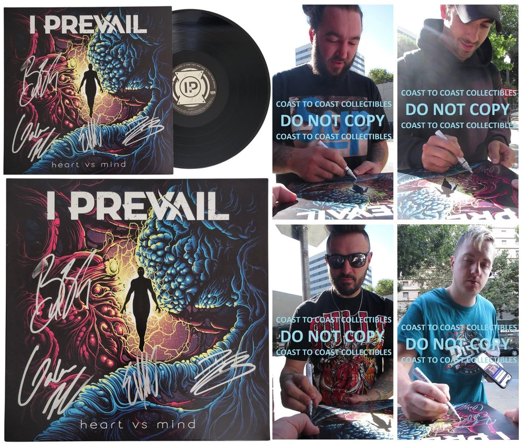 I Prevail Signed Heart vs Mind Album Exact Proof COA Autographed Vinyl Record