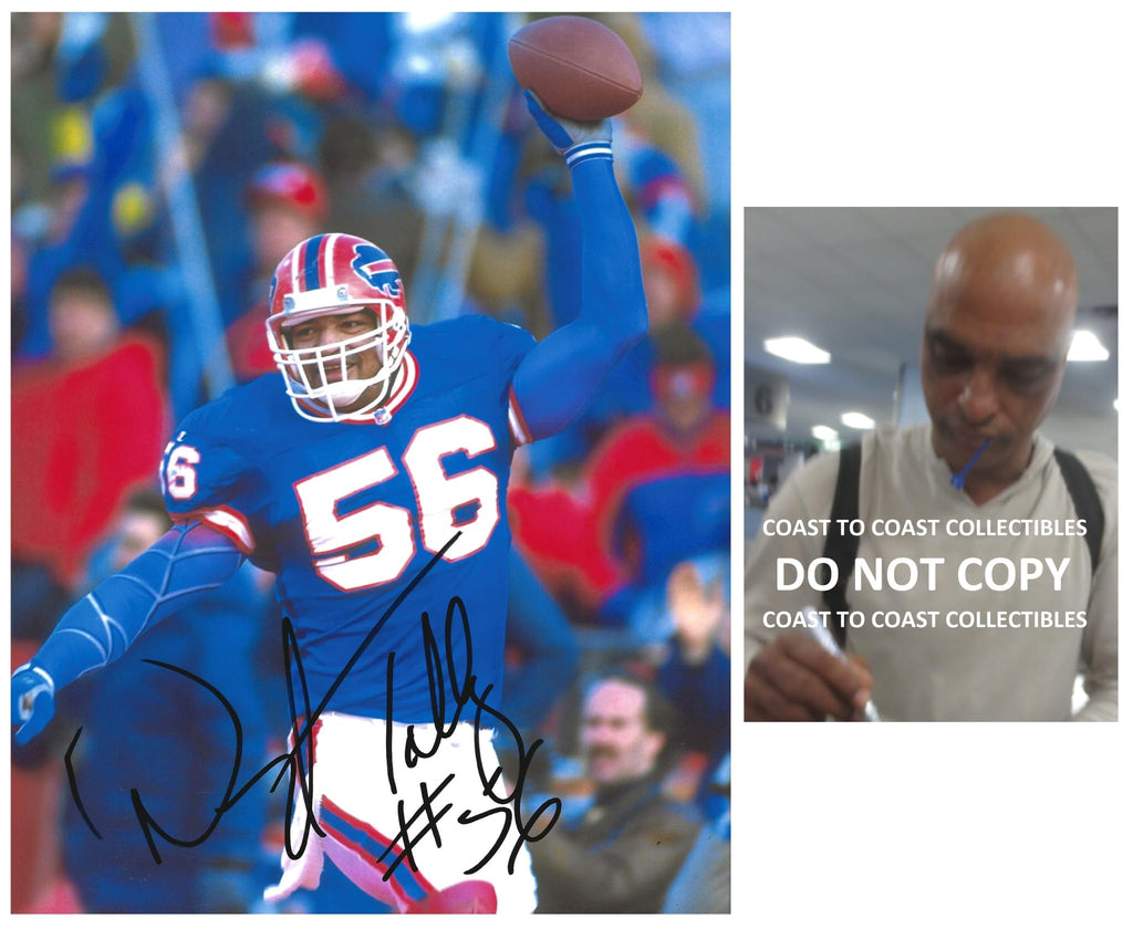Darryl Talley signed Buffalo Bills football 8x10 photo Proof COA autographed,