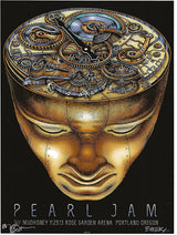 Emek Golan signed 2013 Pearl Jam gig poster 8x10 photo COA exact proof autographed STAR