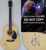 Christina Aguilera signed acoustic guitar, Genie in a Bottle COA Proof autograph STAR