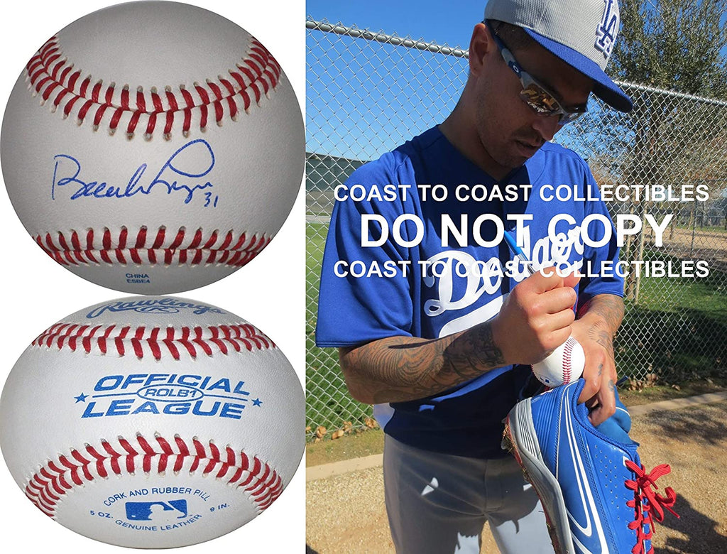 Brandon League Los Angeles Dodgers Blue Jays signed autographed baseball proof