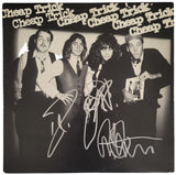 Cheap Trick band signed album Vinyl COA proof Robin Zander,Rick Nielsen,Tom Peterson star