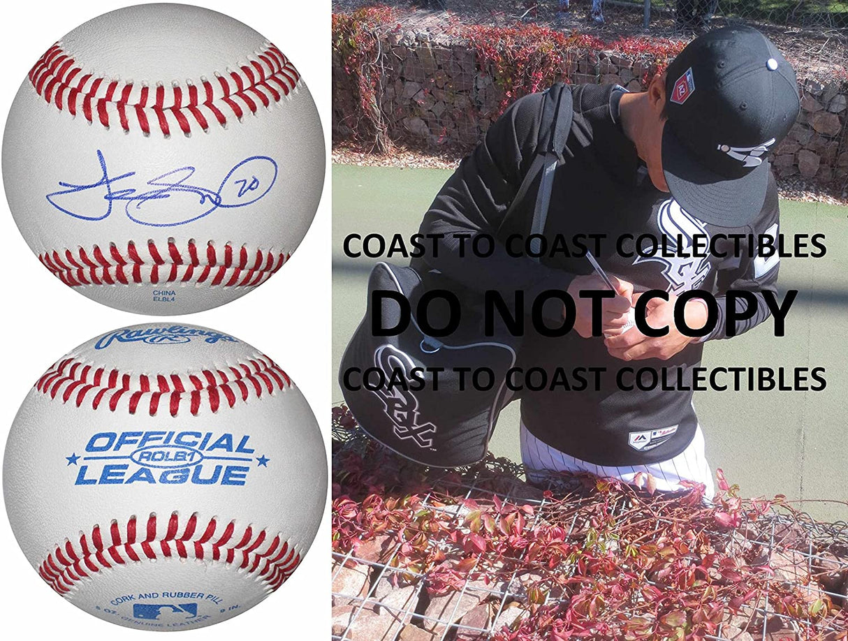 Tyler Saladino Samsung Lions White Sox Brewers signed autographed baseball proof