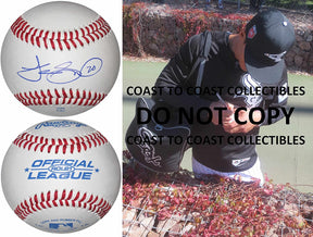 Tyler Saladino Samsung Lions White Sox Brewers signed autographed baseball proof