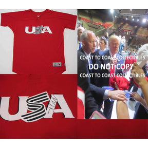 Donald Trump, 45th President of The United States signed, autographed USA jersey - COA and proof